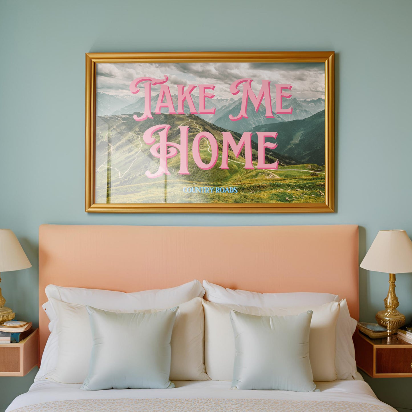 Take Me Home West Virginia Print | West Virginia Mountains Travel Poster | Digital Wall Art