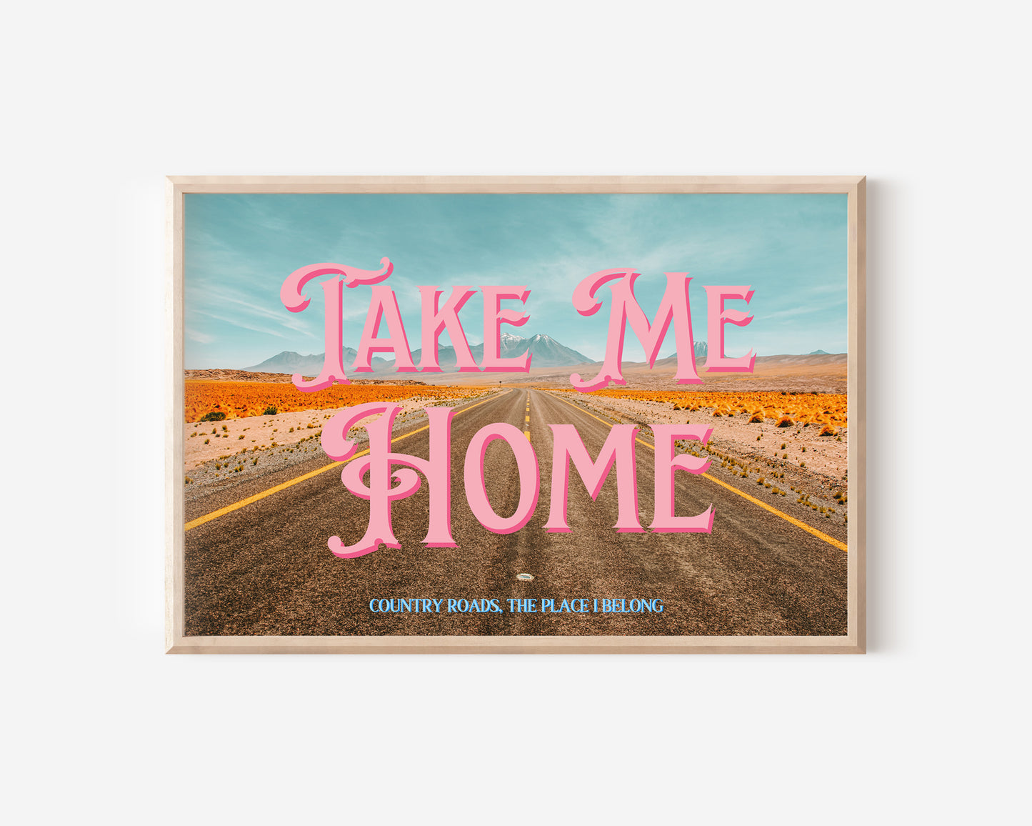 Red Desert Printable Wall Art | Wyoming Wall Art | Take me Home Road Trip Print | Digital Wall Art