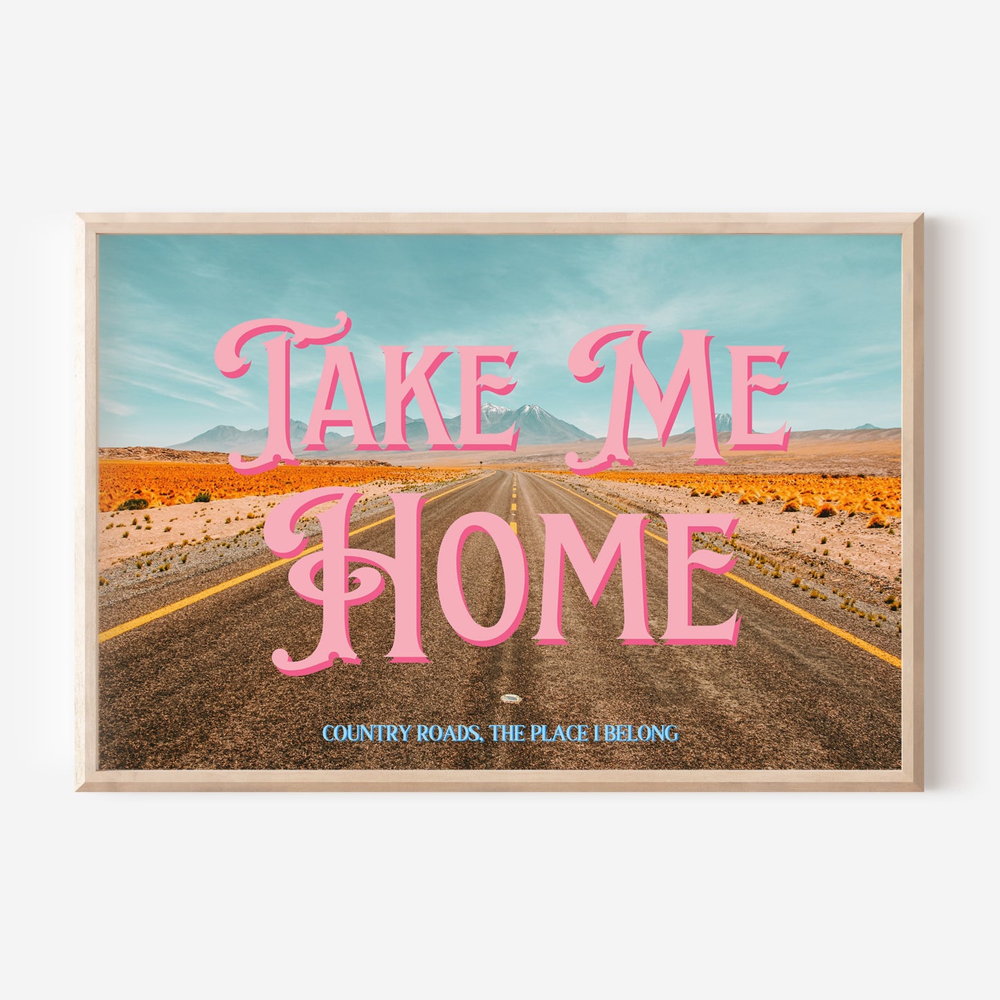 Red Desert Printable Wall Art | Wyoming Wall Art | Take me Home Road Trip Print | Digital Wall Art
