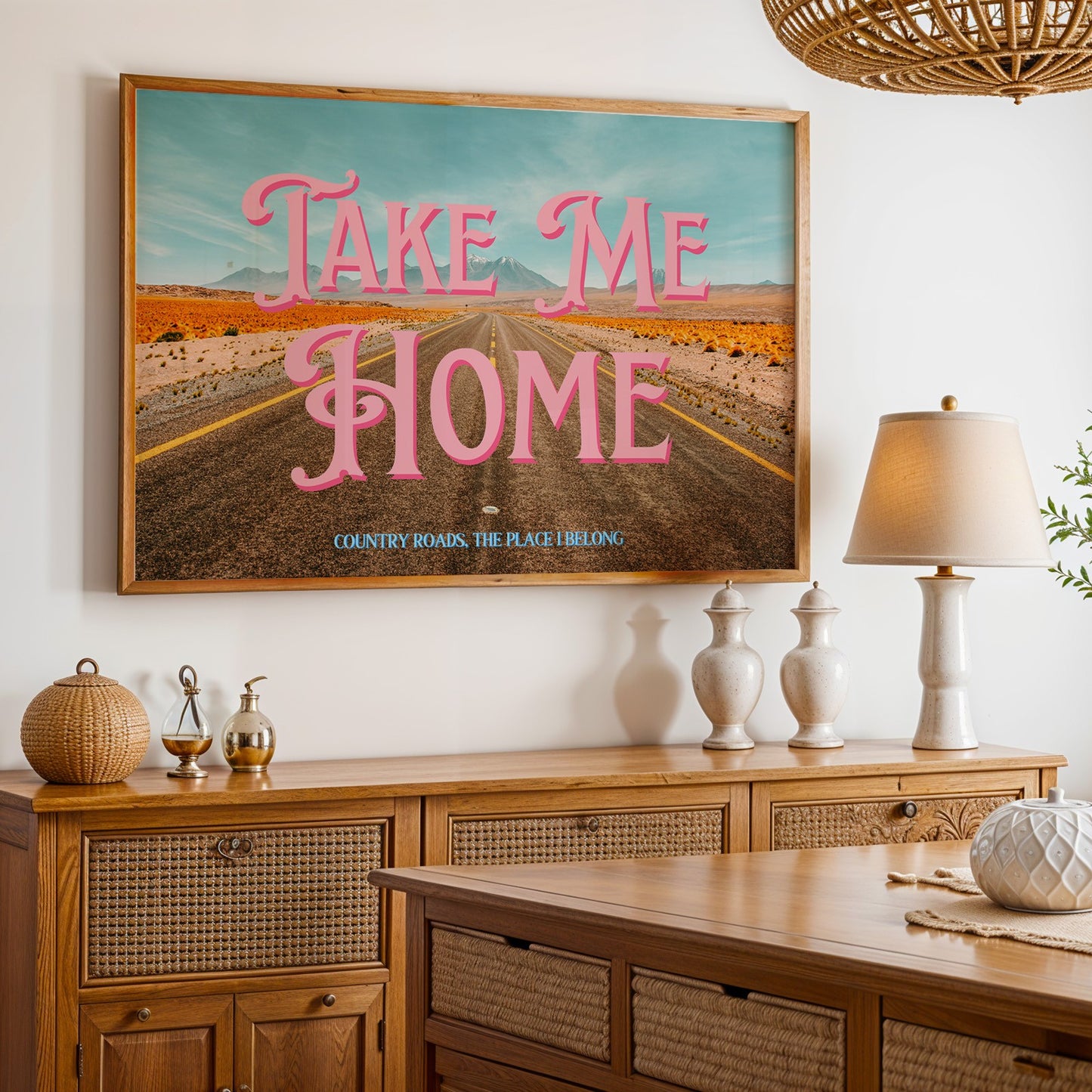 Red Desert Printable Wall Art | Wyoming Wall Art | Take me Home Road Trip Print | Digital Wall Art