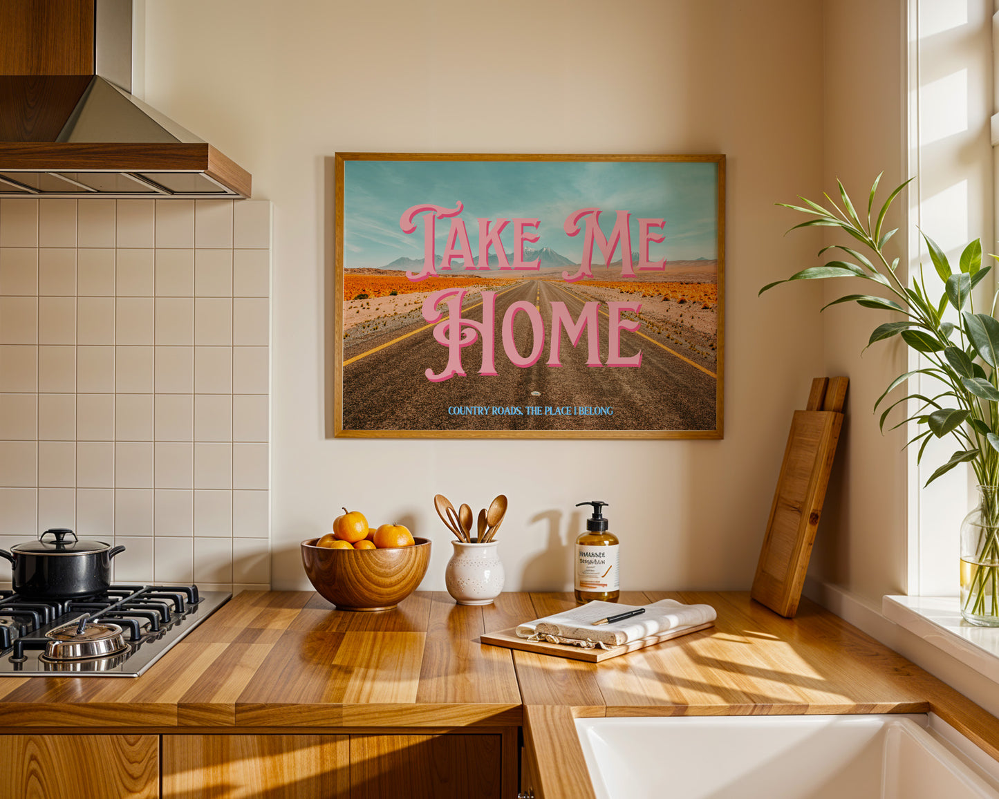 Red Desert Printable Wall Art | Wyoming Wall Art | Take me Home Road Trip Print | Digital Wall Art