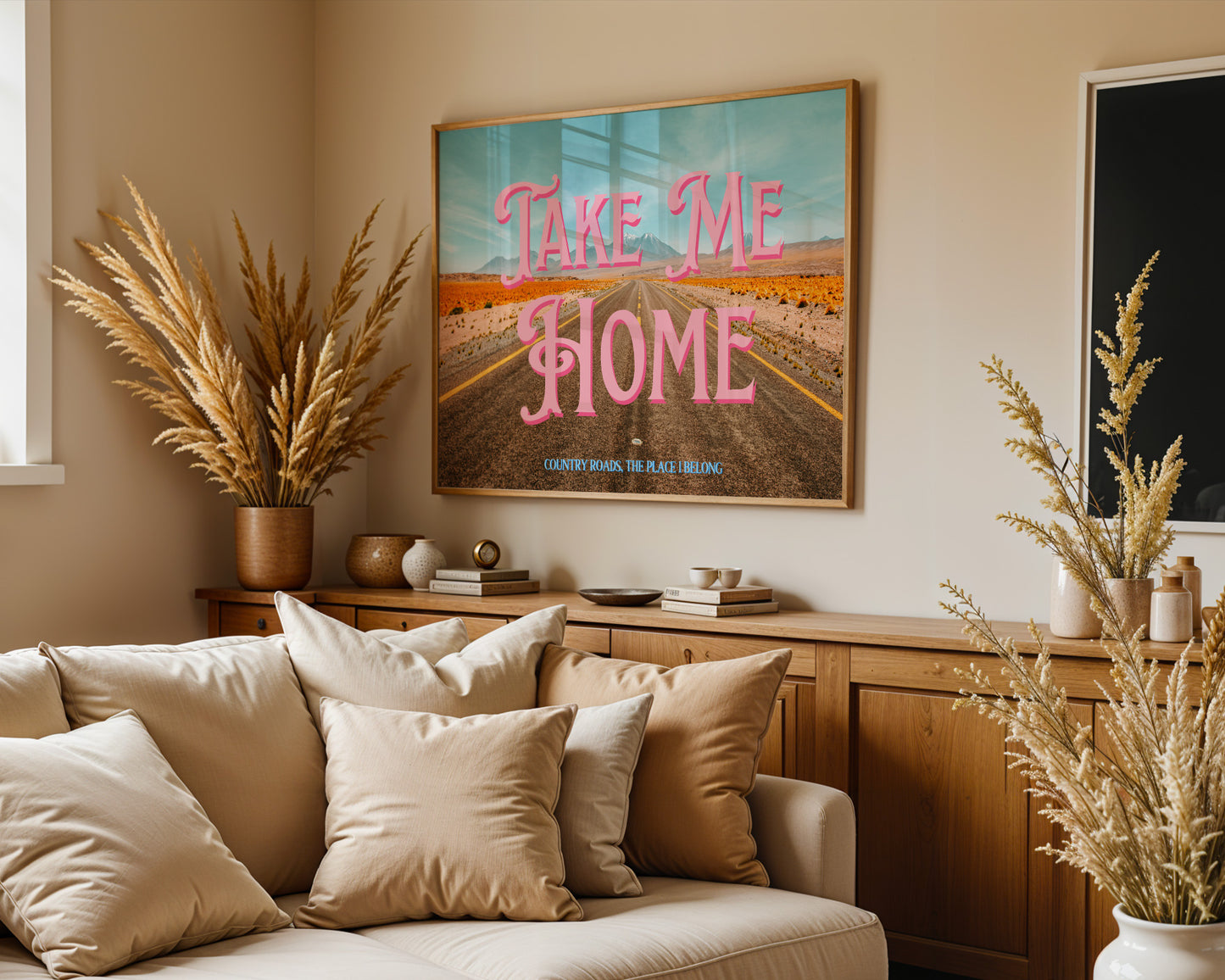 Red Desert Printable Wall Art | Wyoming Wall Art | Take me Home Road Trip Print | Digital Wall Art