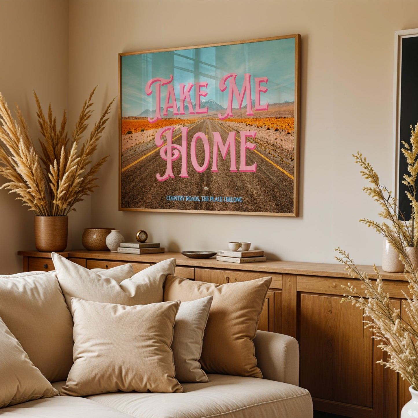 Red Desert Printable Wall Art | Wyoming Wall Art | Take me Home Road Trip Print | Digital Wall Art