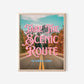 Take the Scenic Route Rocky Mountains Print | Digital Wall Art