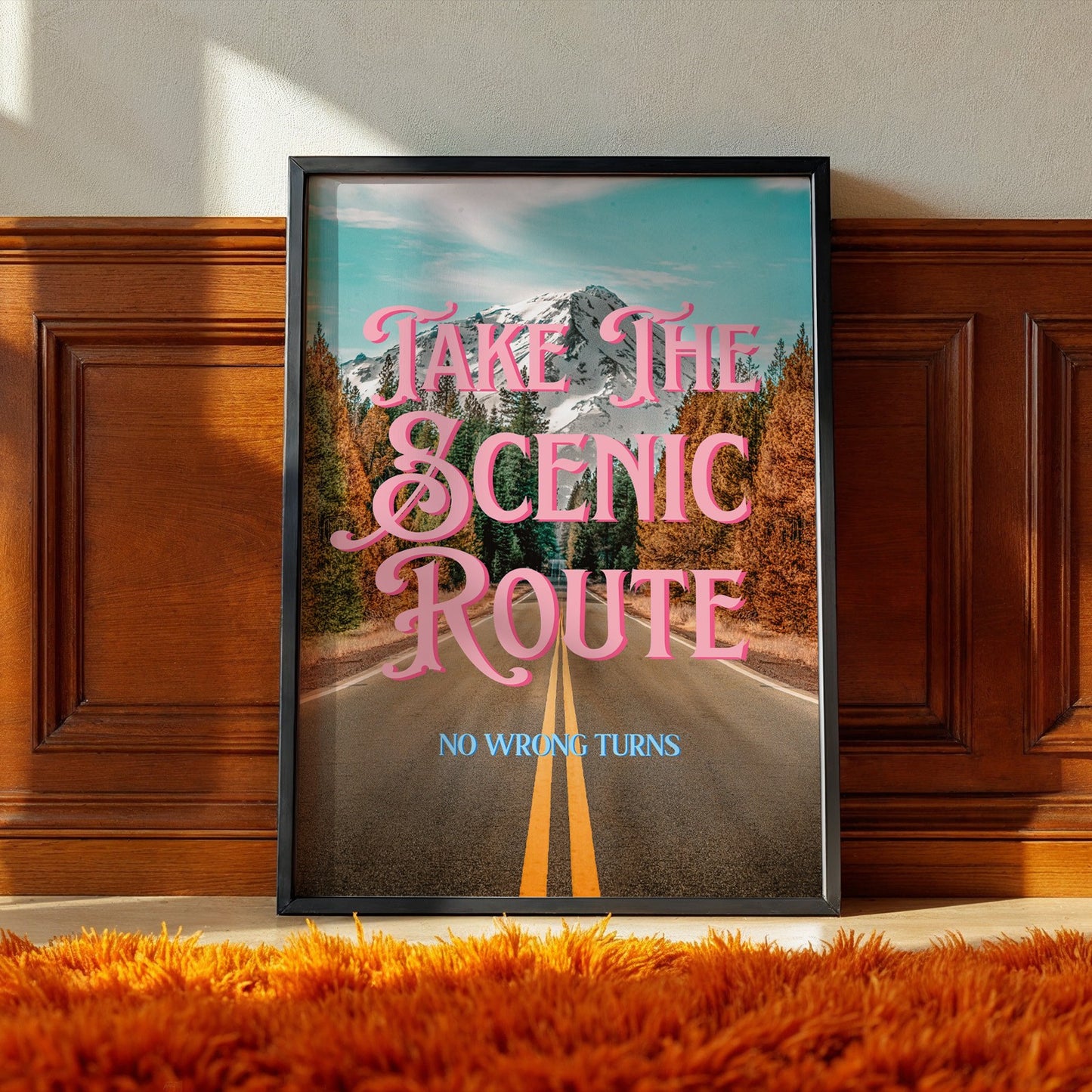 Take the Scenic Route Rocky Mountains Print | Digital Wall Art