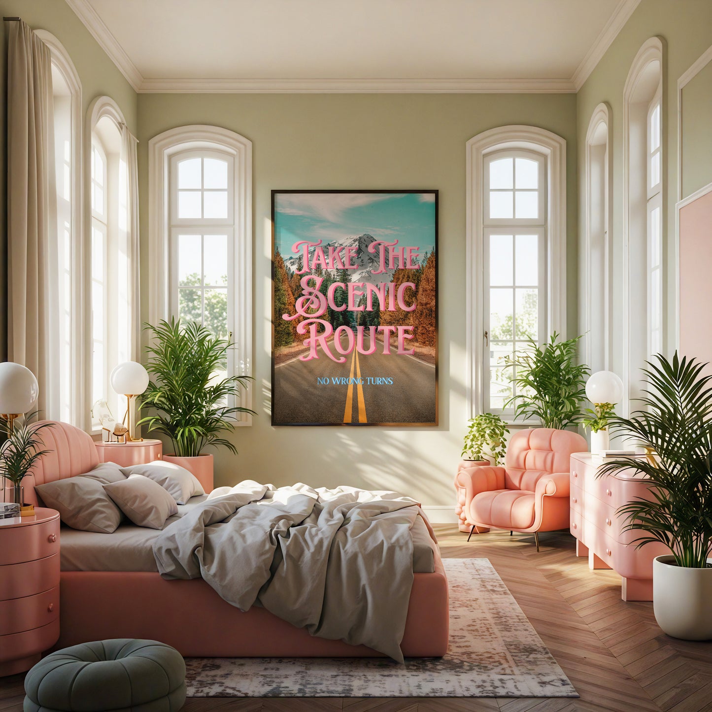 Take the Scenic Route Rocky Mountains Print | Digital Wall Art