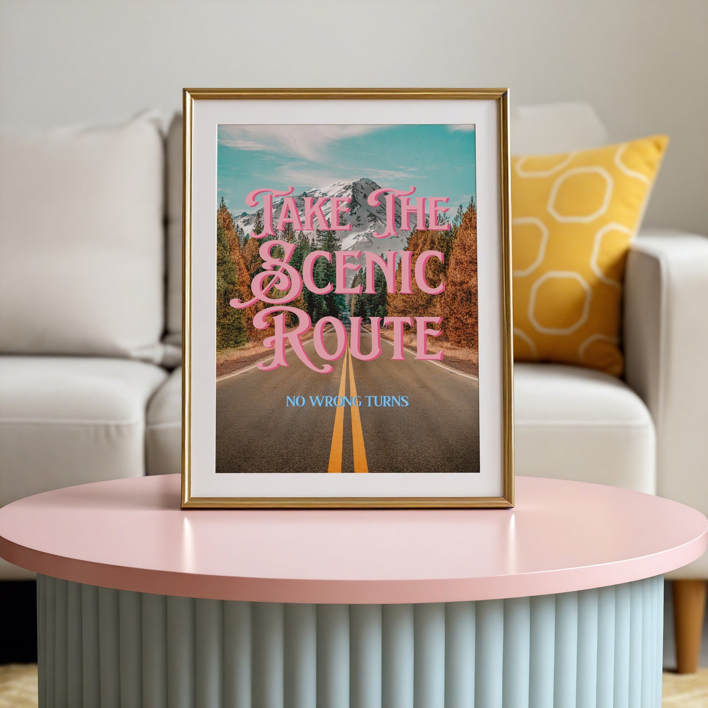 Take the Scenic Route Rocky Mountains Print | Digital Wall Art