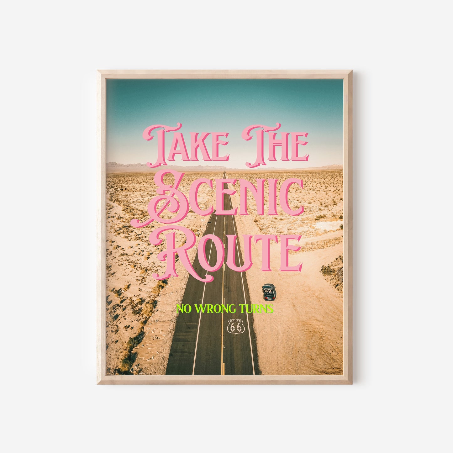 Take the Scenic Route Road Trip Print | Digital Wall Art