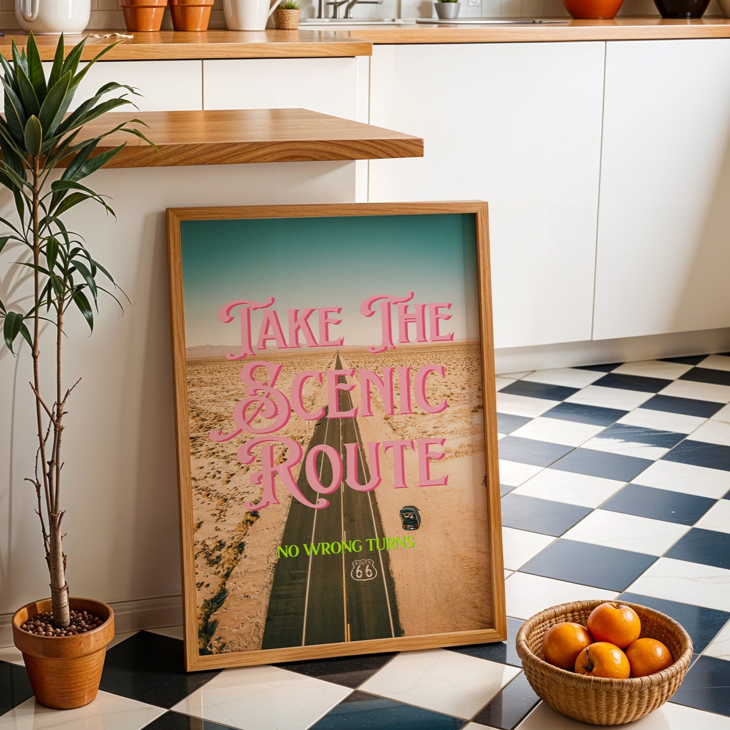 Take the Scenic Route Road Trip Print | Digital Wall Art