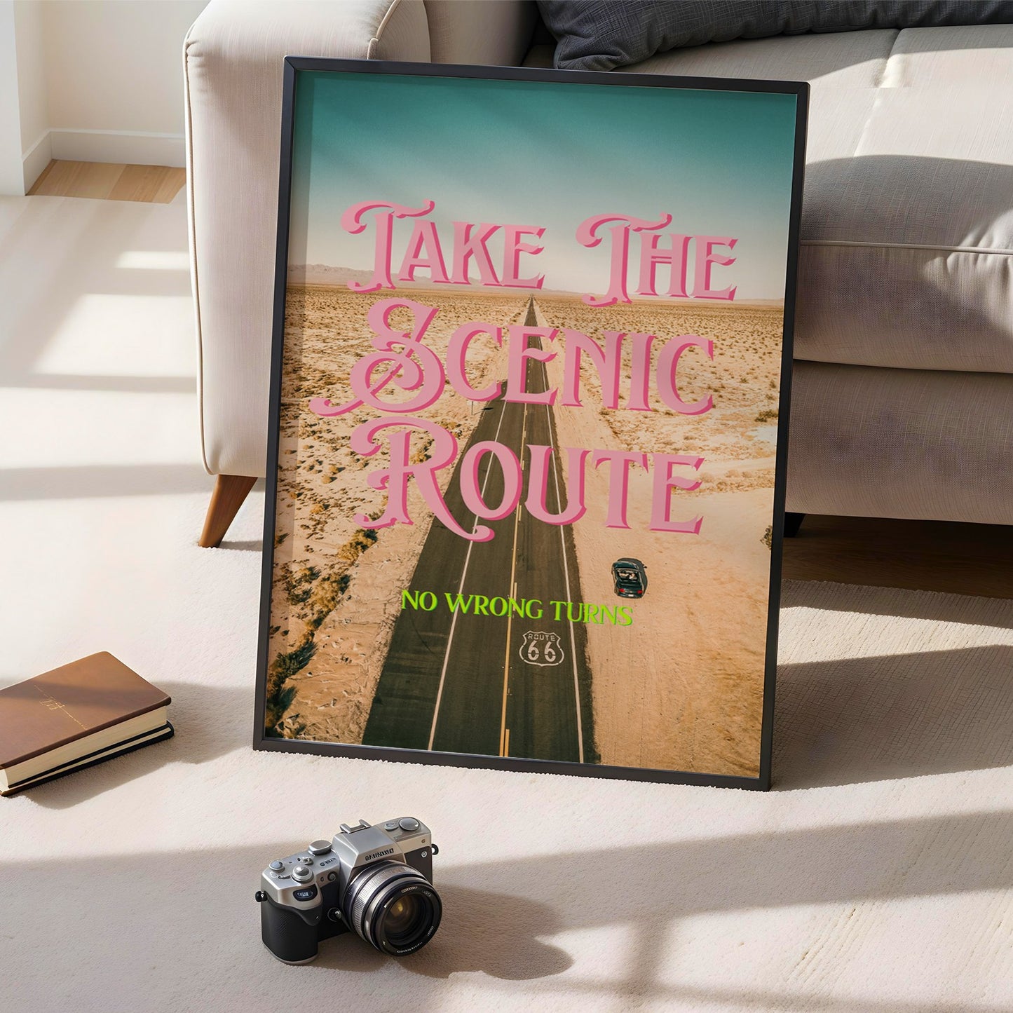 Take the Scenic Route Road Trip Print | Digital Wall Art