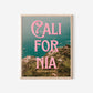 California: The Golden State Art Print | Ocean Cliffs Travel Poster | Digital Wall Art