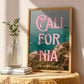 California: The Golden State Art Print | Ocean Cliffs Travel Poster | Digital Wall Art