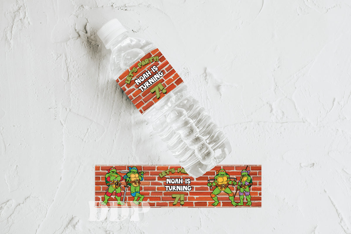 TMNT Water Bottle Label | Teenage Mutant Ninja Turtles Printable Party ...