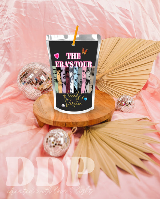 Eras Tour In Her Birthday Era Juice Pouch Label | Swiftie Printable Party Decor