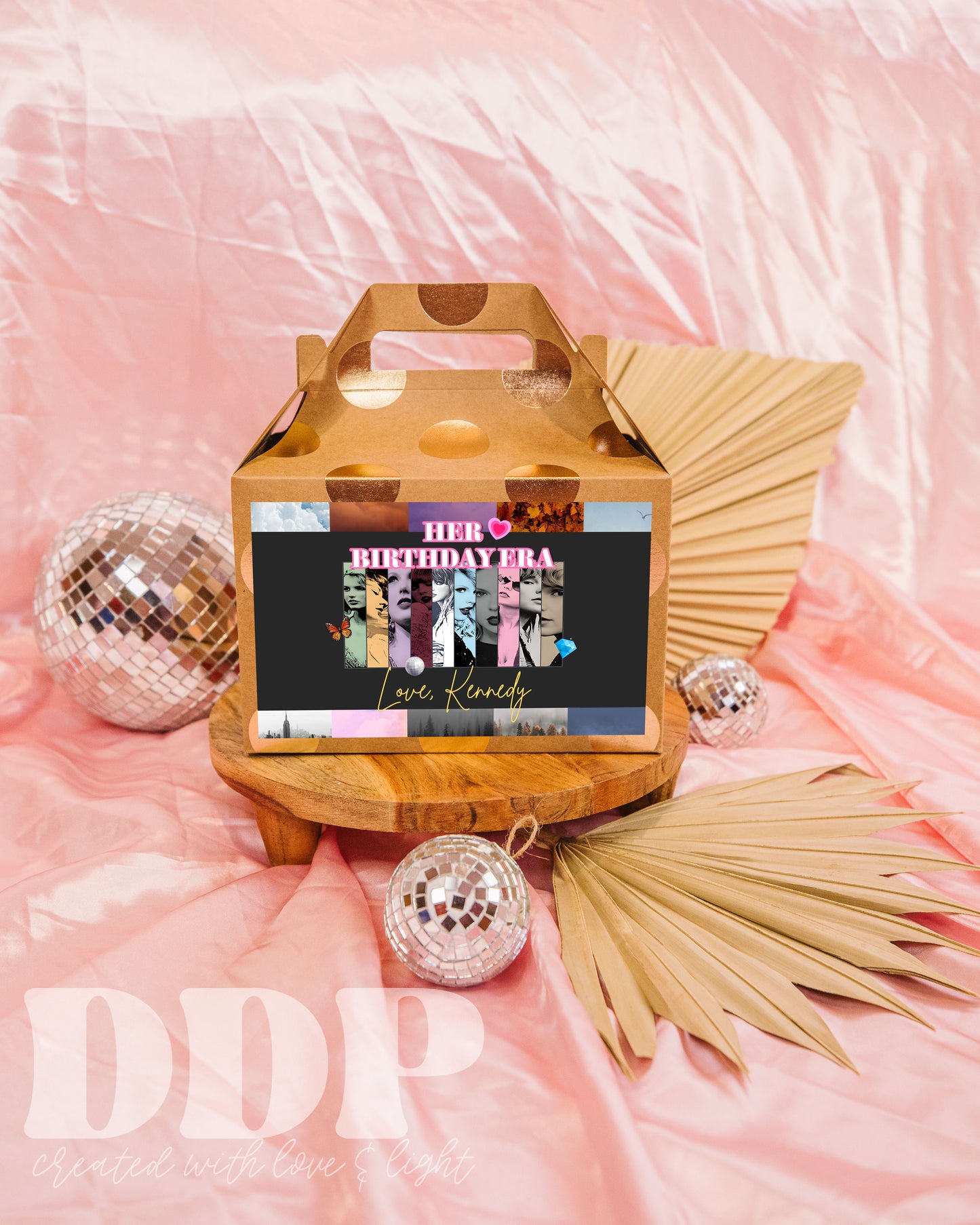 Taylor Swift Eras Tour Inspired Birthday Gable Box Label | Swiftie Eras Printable Party Decor