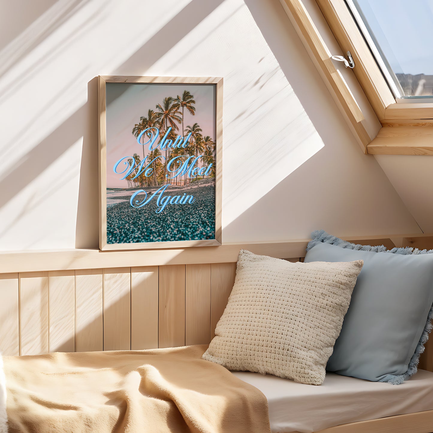 Until We Meet Again Print | Makole'a Black Sand Beach Travel Poster | Hawaii Digital Wall Art