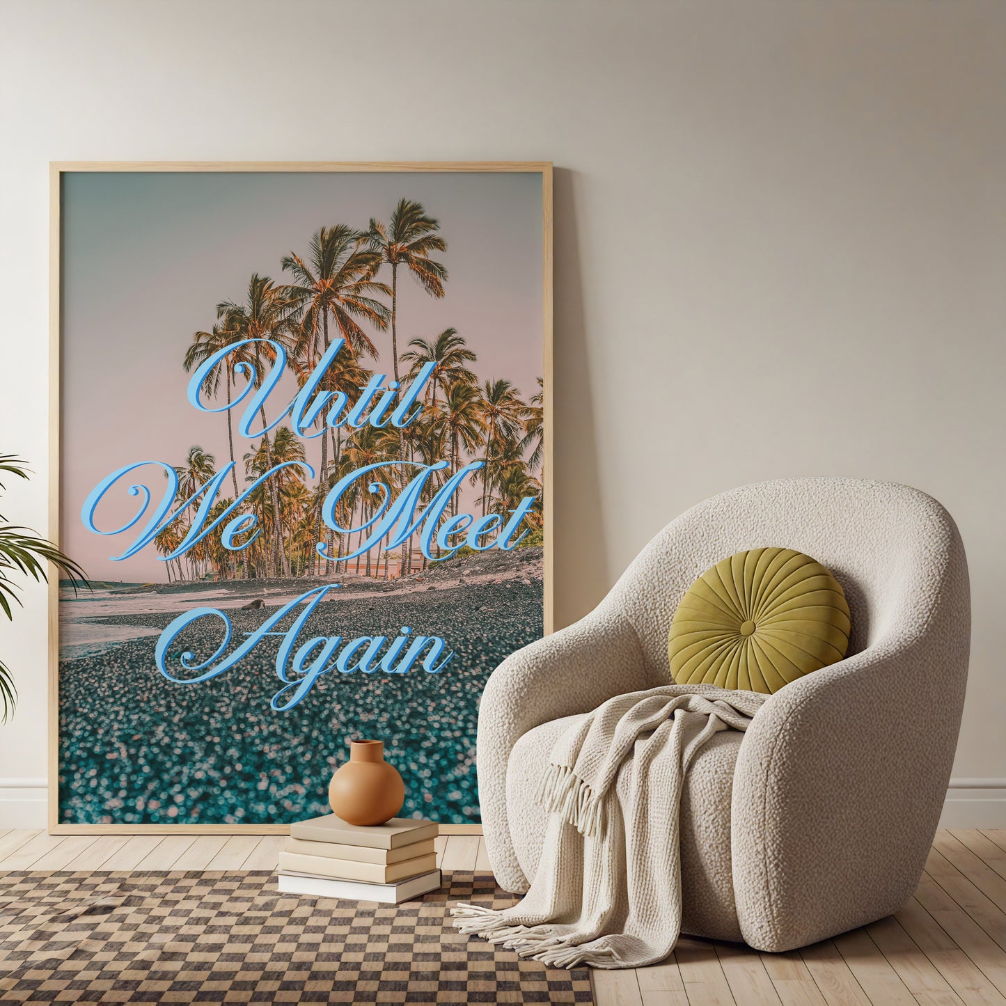 Until We Meet Again Print | Makole'a Black Sand Beach Travel Poster | Hawaii Digital Wall Art