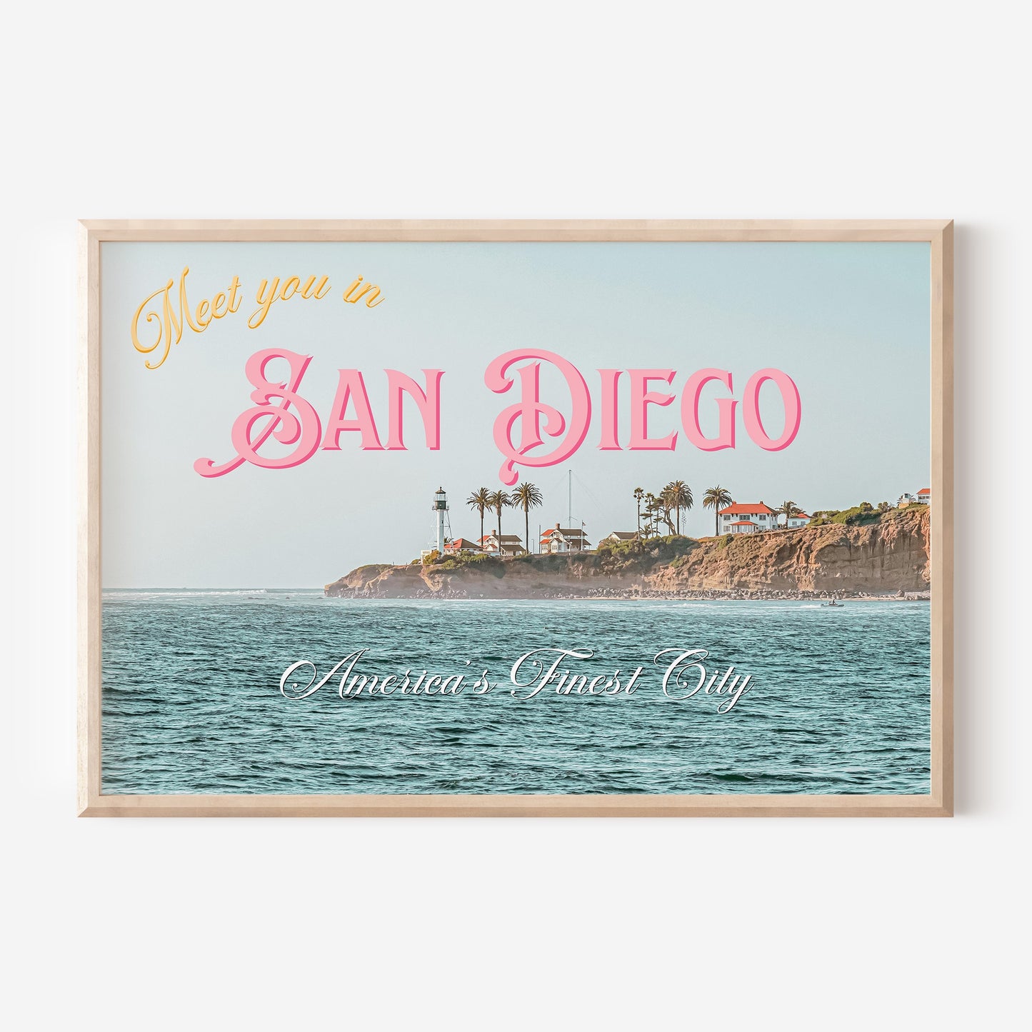 San Diego Art Print | California Travel Poster | San Diego Postcard Art | Digital Wall Art