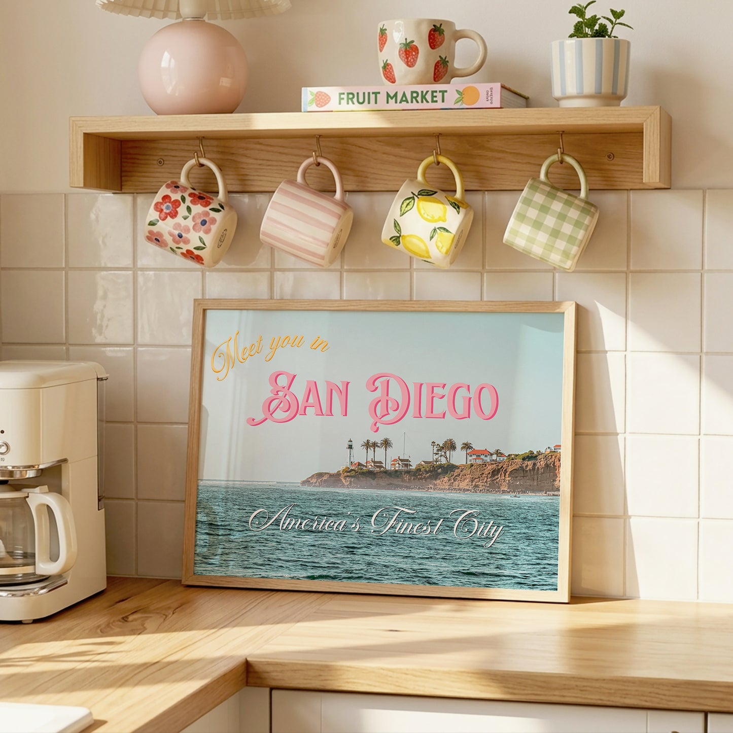 San Diego Art Print | California Travel Poster | San Diego Postcard Art | Digital Wall Art