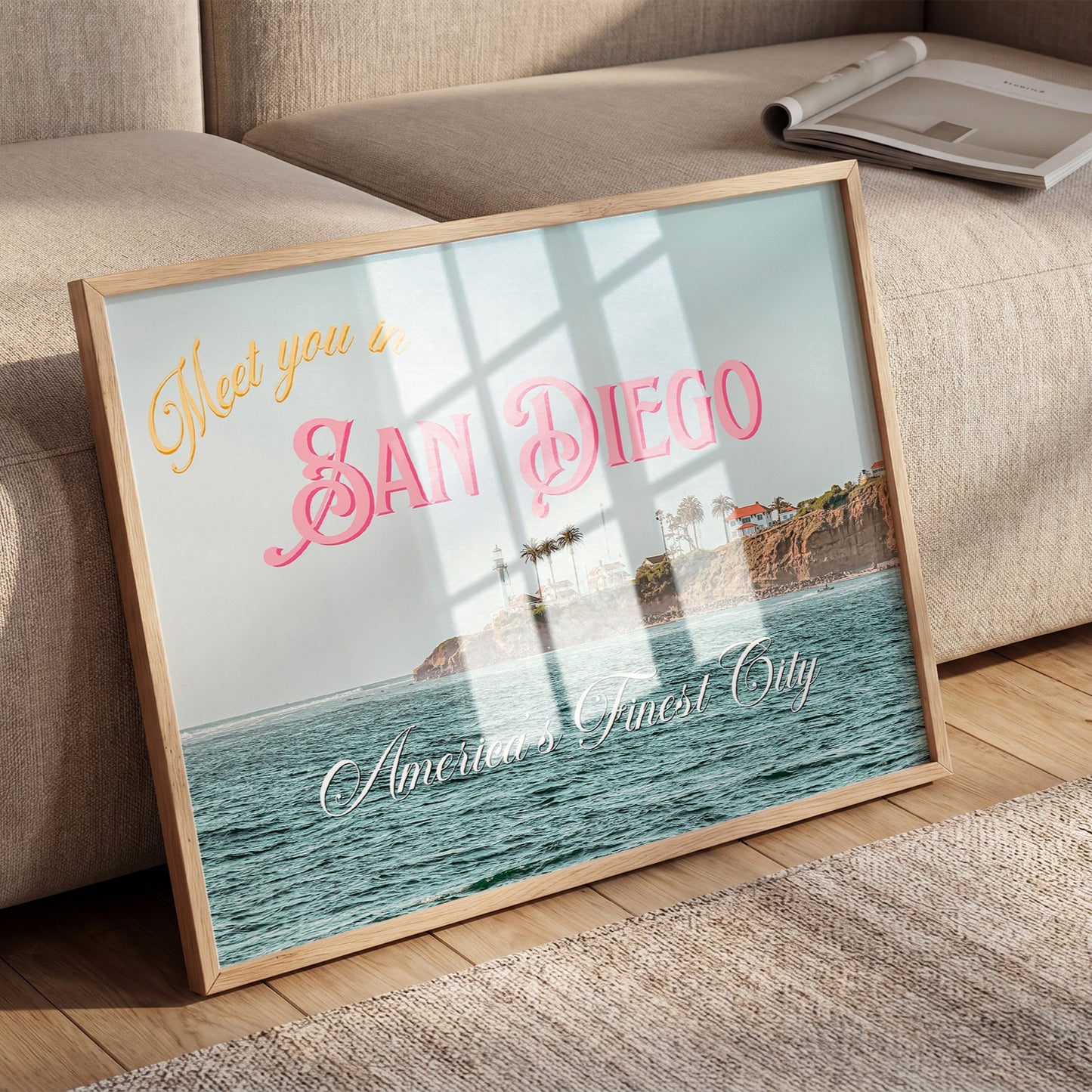 San Diego Art Print | California Travel Poster | San Diego Postcard Art | Digital Wall Art