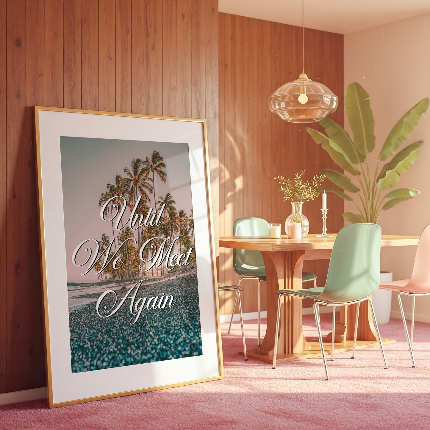 Until We Meet Again Print | Makole'a Black Sand Beach Travel Poster | Hawaii Digital Wall Art