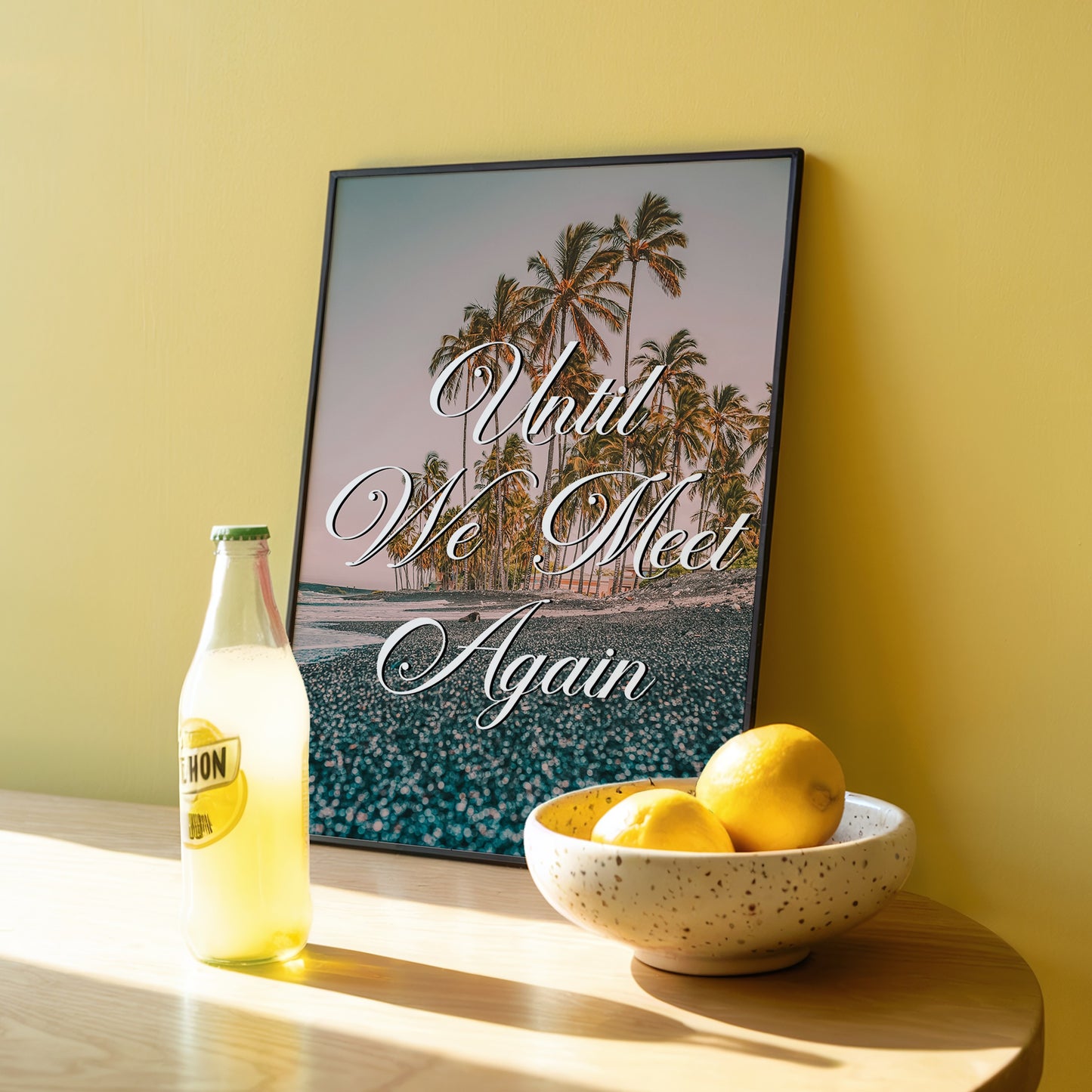 Until We Meet Again Print | Makole'a Black Sand Beach Travel Poster | Hawaii Digital Wall Art