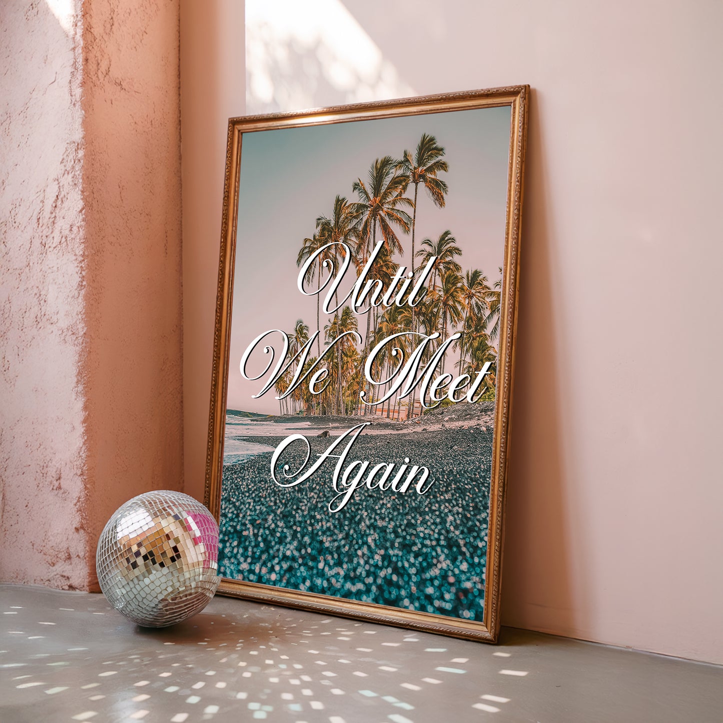 Until We Meet Again Print | Makole'a Black Sand Beach Travel Poster | Hawaii Digital Wall Art