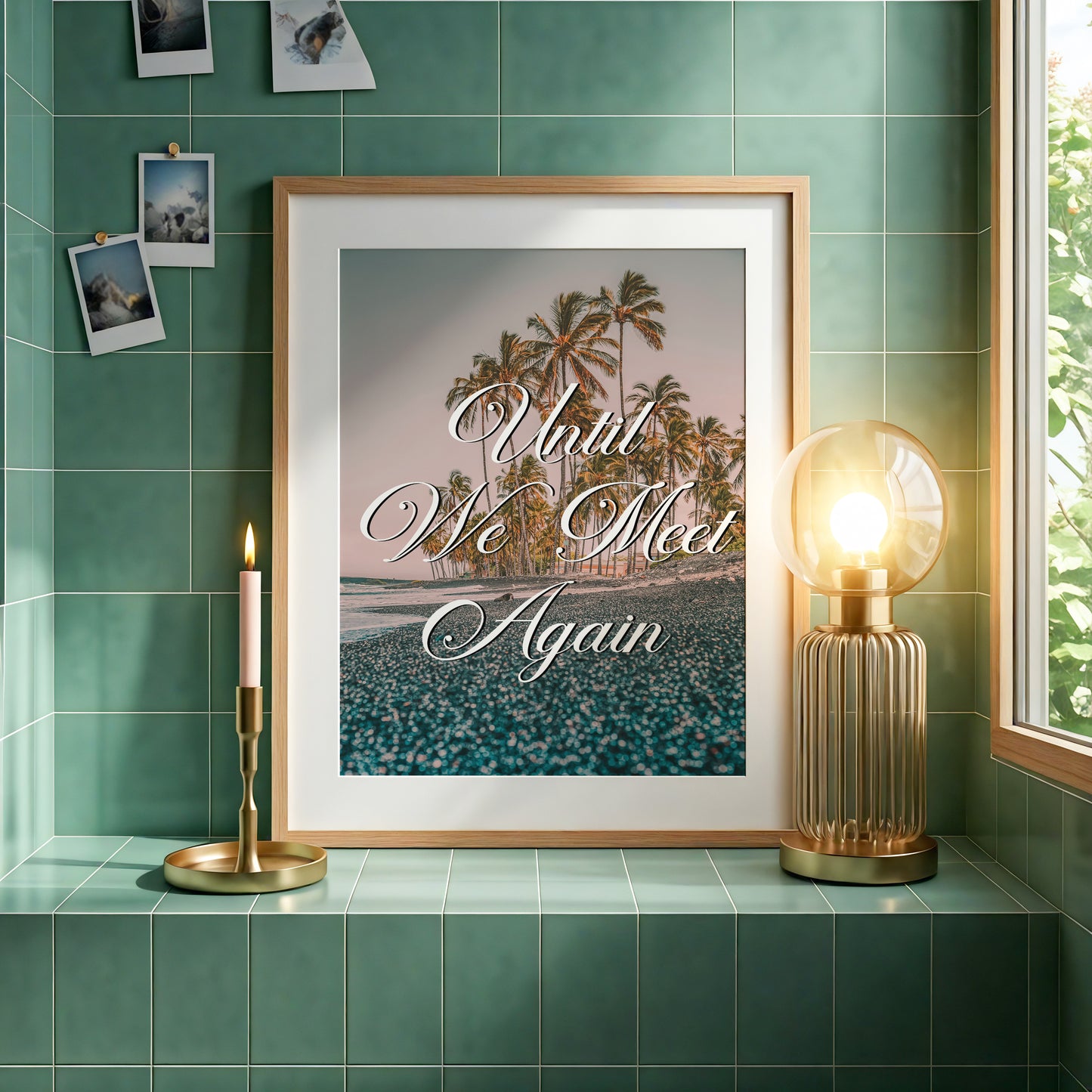 Until We Meet Again Print | Makole'a Black Sand Beach Travel Poster | Hawaii Digital Wall Art
