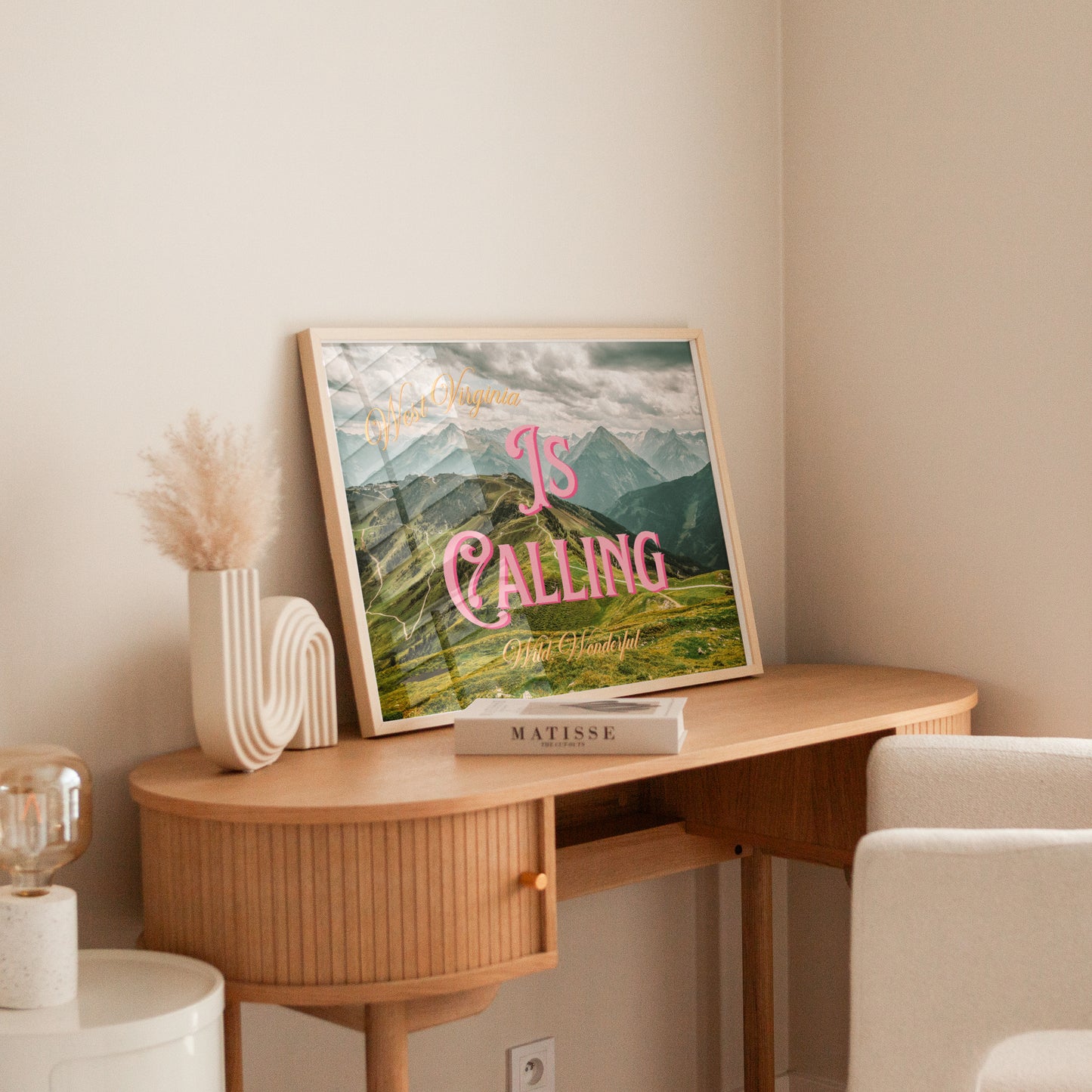 West Virginia is Calling Print | Meet You In West Virginia Travel Poster | Digital Wall Art