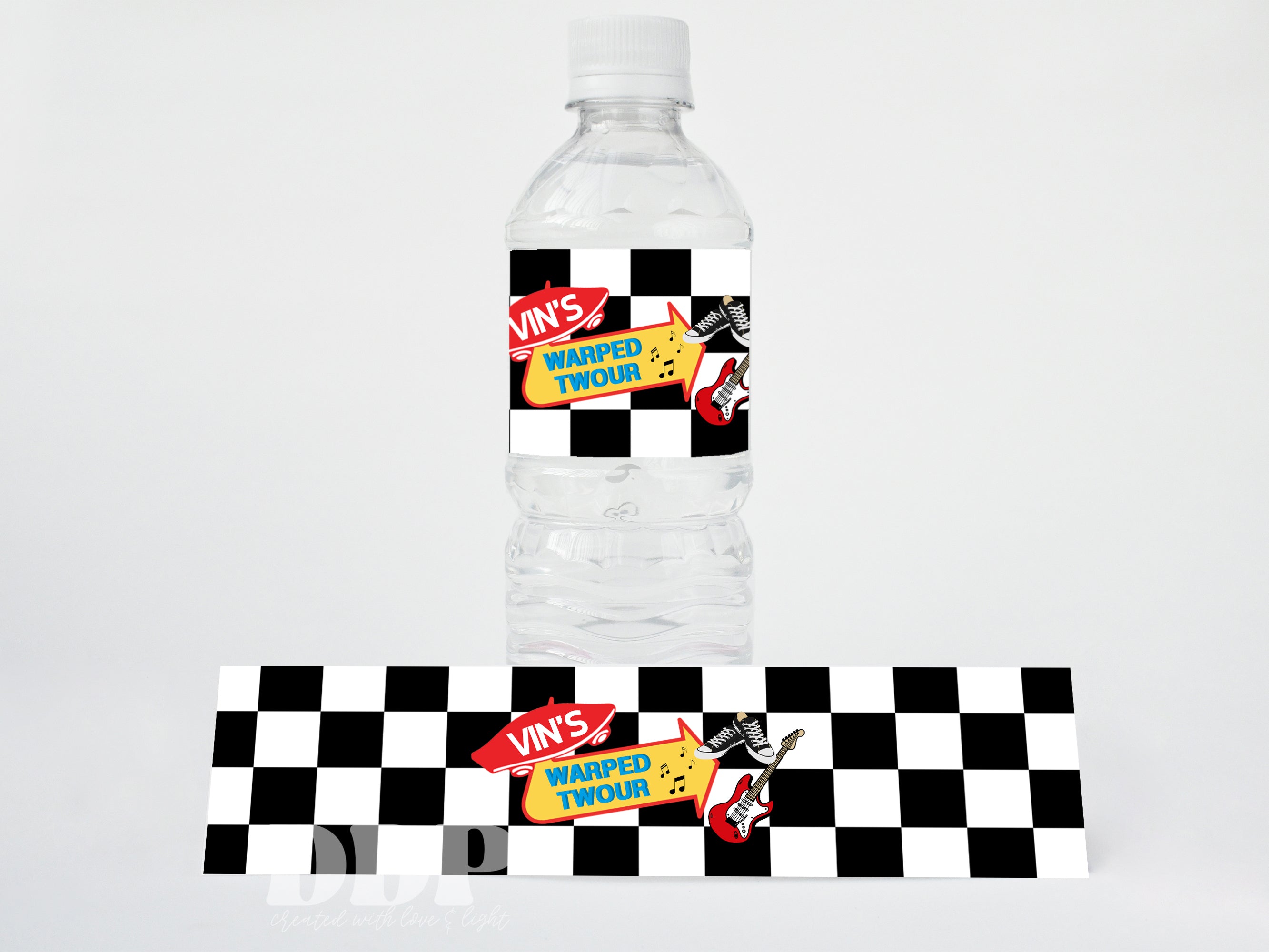 Discogs Warped Label Warped Tour Birthday Water Bottle Label | Warped Two-ur Printable Part ...