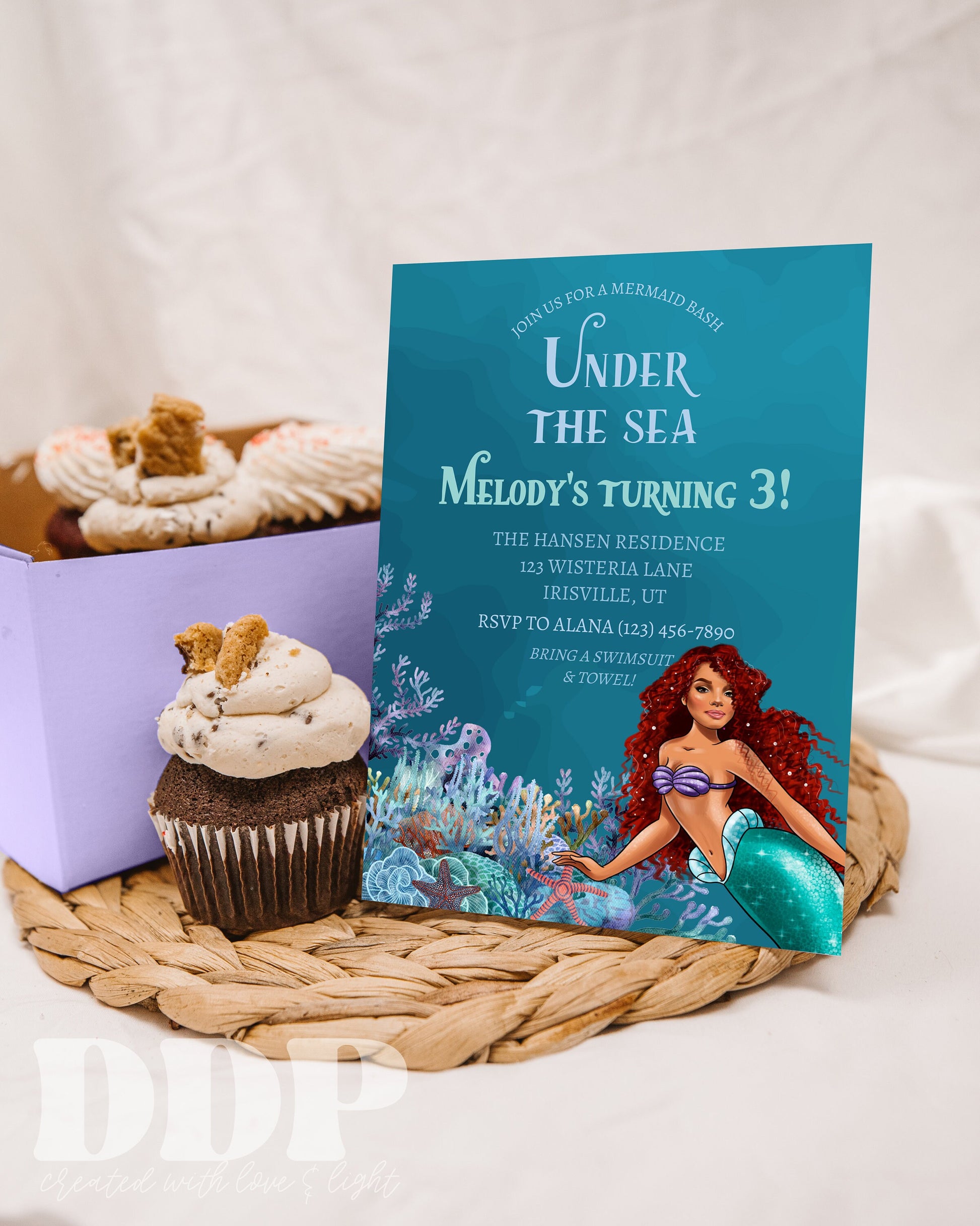 Editable The Little Mermaid Birthday Party Invitation | Ariel Birthday Party Invite | New Little Mermaid 2023 Birthday Invite