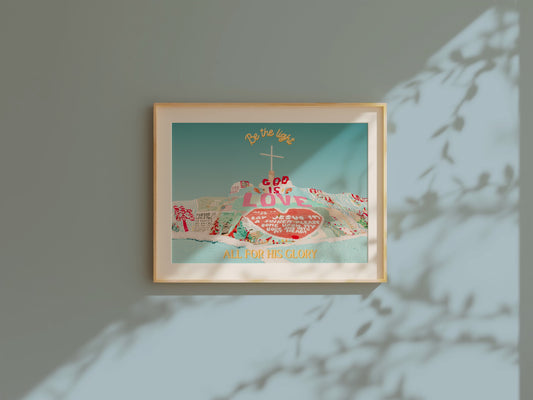 Salvation Mountain Wall Art | Slab City California Printable Wall Art | GOD IS LOVE Digital Wall Art