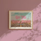 Retro Postcard Print: On the Road Again | Digital Wall Art