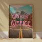 Out of Office Wall Print | Montana Mountain | Mountain Landscape Art Poster | Digital Wall Art