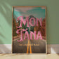 Montana: The Last Best Place Print | Colorful Montana Mountains Travel Poster | Digital Wall Art