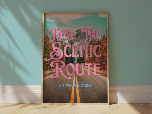 Take the Scenic Route Rocky Mountains Print | Digital Wall Art