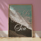 Meet Me By the Sea Print | Black Sand Beach Travel Poster | Digital Wall Art