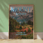 Mount Rainer Print | Washington State Mountains Travel Poster | Digital Wall Art