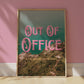 Out of Office Art Print | California Ocean Cliffs Travel Poster | Digital Wall Art