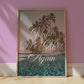 Until We Meet Again Print | Makole'a Black Sand Beach Travel Poster | Hawaii Digital Wall Art