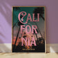 California: The Golden State Art Print | Palm Tree Silhouette Travel Poster | Digital Wall Art