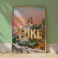 Take a Hike Wall Print | Colorful Colorado Mountain | Mountain Landscape Art Poster | Digital Wall Art