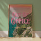 Out of Office Art Print | California Ocean Cliffs Travel Poster | Digital Wall Art