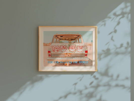 Salvation Mountain John 3:16 Wall Art | Slab City California Printable Wall Art | Digital Wall Art