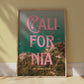 California: The Golden State Art Print | Ocean Cliffs Travel Poster | Digital Wall Art