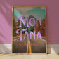 Montana: The Last Best Place Print | Colorful Montana Mountains Travel Poster | Digital Wall Art