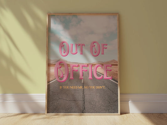 ROUTE 66 Wall Art | Mojave Desert Printable Art | Out of Office Road Trip Print | Digital Wall Art