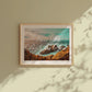 Meet Me By the Sea Postcard Print | Ocean Beach Travel Poster | Digital Wall Art