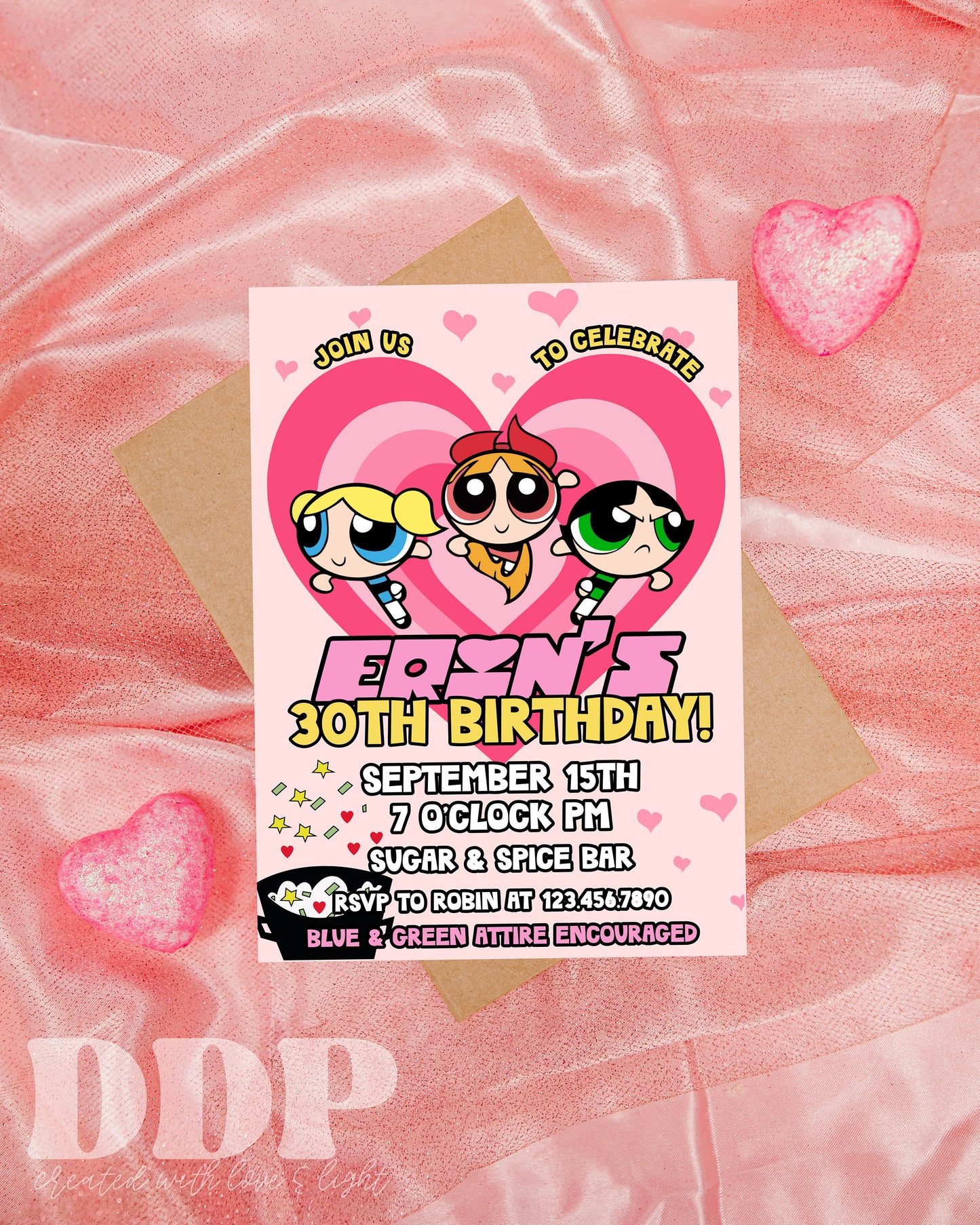 Powerpuff Girls Birthday Invitation | Powerpuff Girl Birthday Template | PowerPuff Girl Invite | Girl Power Party | Y2k Invite