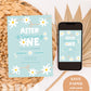 ANY AGE Daisy Chain Blue Birthday Invite | Modern Daisy Birthday Invite | Boho Daisy Birthday Invite | Blue Floral Digital Evite